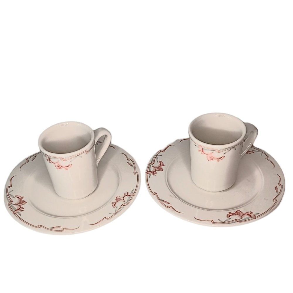 Melody by Homer Laughlin Best Seville Restaurant Ware Cup and Saucer Set of Two